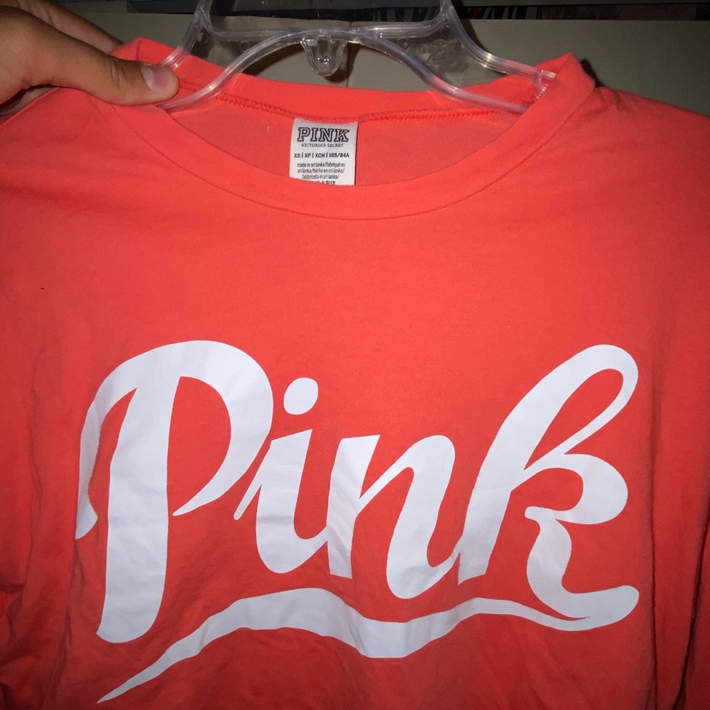 PINK coral ripped side Tee